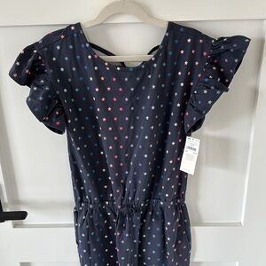 Tea Girls Scoop Back Ruffle Jumpsuit - Girls Size 10 - NWT